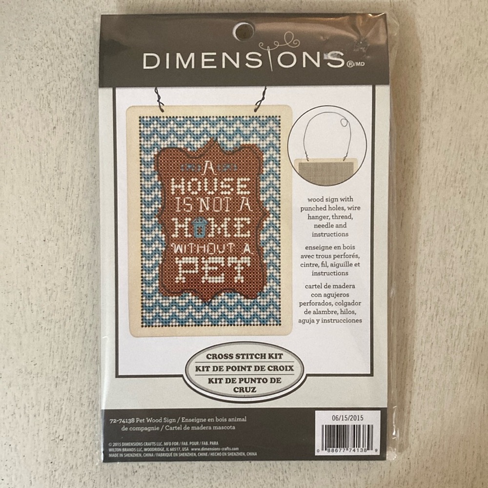 HOST PICK 😀Dimensions Cross Stitch Kit - Pet Quote